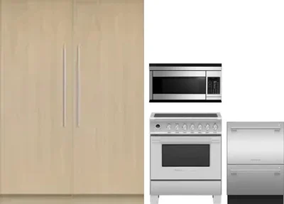 5 Piece Package Includes Refrigerator, Freezer, Range, Microwave And Dishwasher